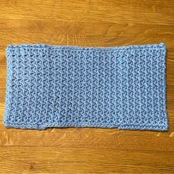 Handcrafted Blue Swiffer Sweeper Mop Cotton Crochet Cover - Picture 3 of 4